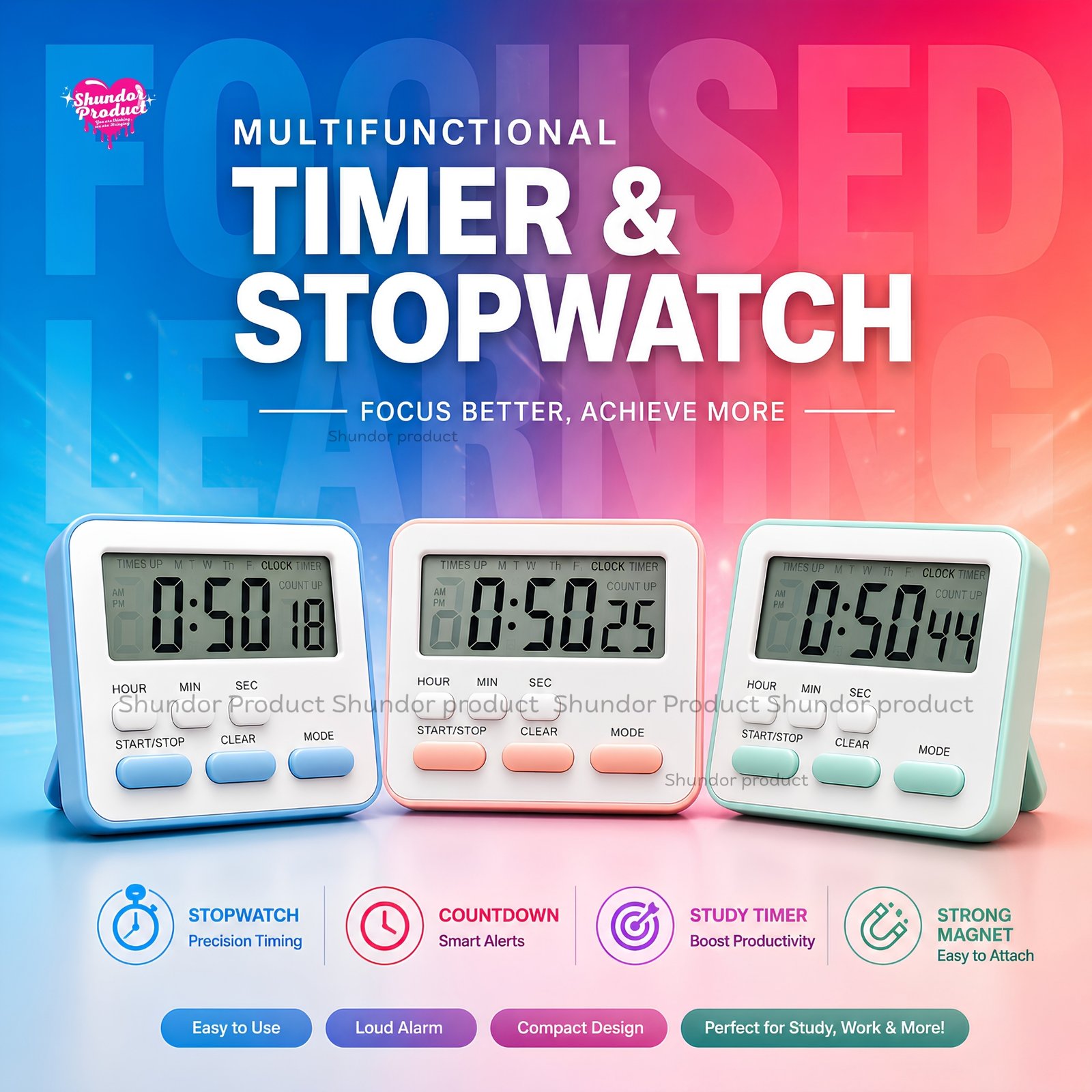 Cute Timer & Stopwatch most Compact - Image 2