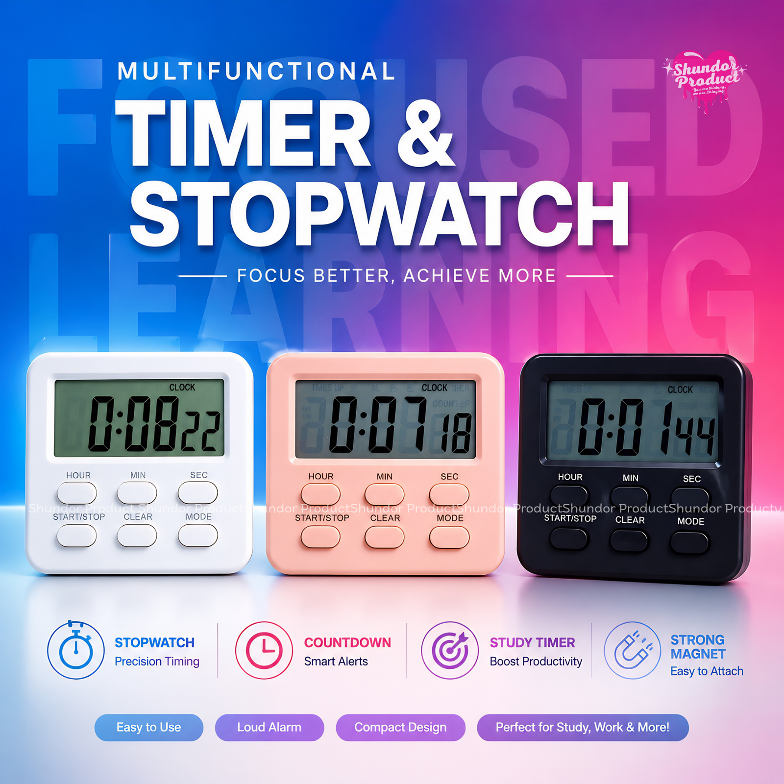 Cute Timer & Stopwatch most Compact