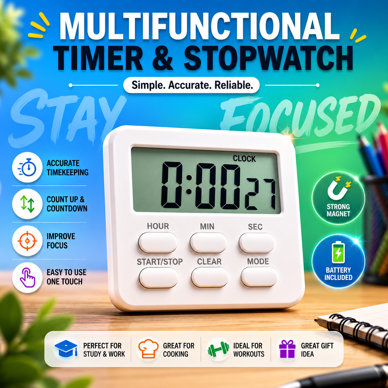 Cute Timer & Stopwatch most Compact - Image 7
